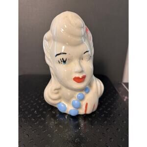 vintage "Glamour Girl" ceramic lady head vase